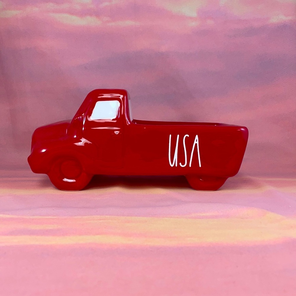 Rae Dunn red USA truck